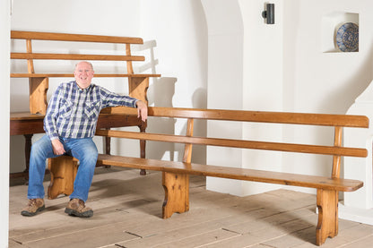 3.1m Pair of 19th century Pine benches