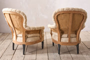 Pair of Napoleon III Crimped pie crust armchairs - TallBoy Interiors