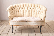 Napoleon III buttoned fishtail sofa - TallBoy Interiors