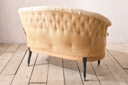 Napoleon III buttoned fishtail sofa - TallBoy Interiors