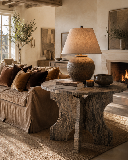 The 'Casa' circular marble centre table - TallBoy Interiors