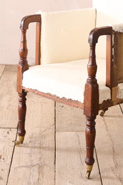 Georgian Neat proportioned mahogany framed armchair