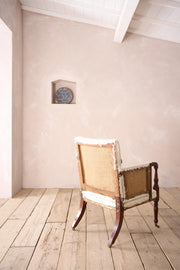 Georgian Neat proportioned mahogany framed armchair
