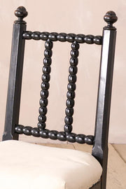19th century Ebonised Bobbin turned side chair