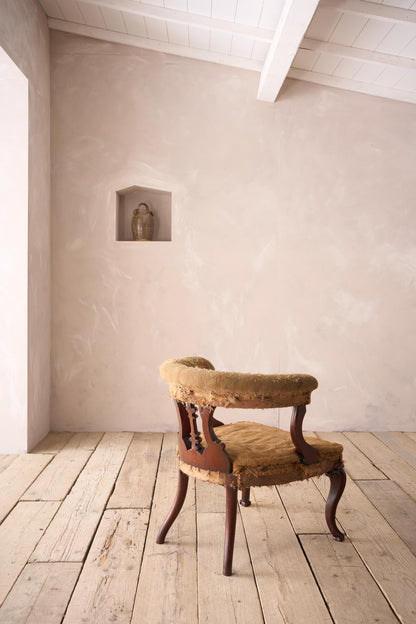 19th century solid mahogany desk chair