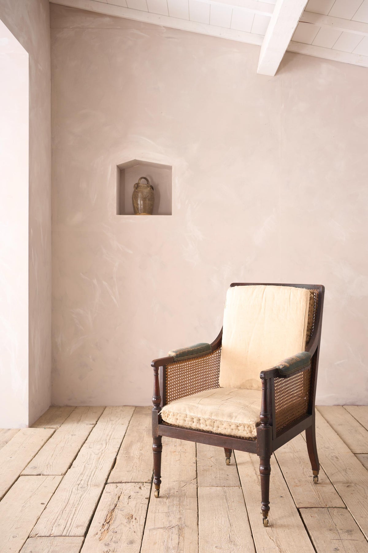 Georgian period Bergere library chair - TallBoy Interiors