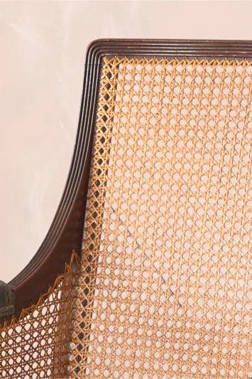 Georgian period Bergere library chair