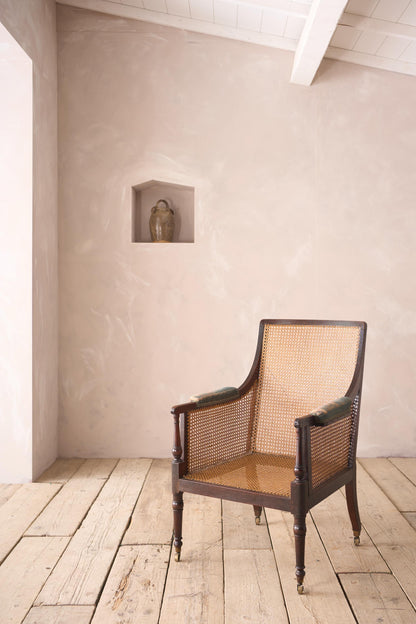 Georgian period Bergere library chair