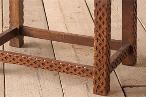 19th century carved oak footstool