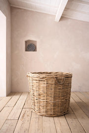RESERVED Huge early 20th century Wicker mill basket - TallBoy Interiors