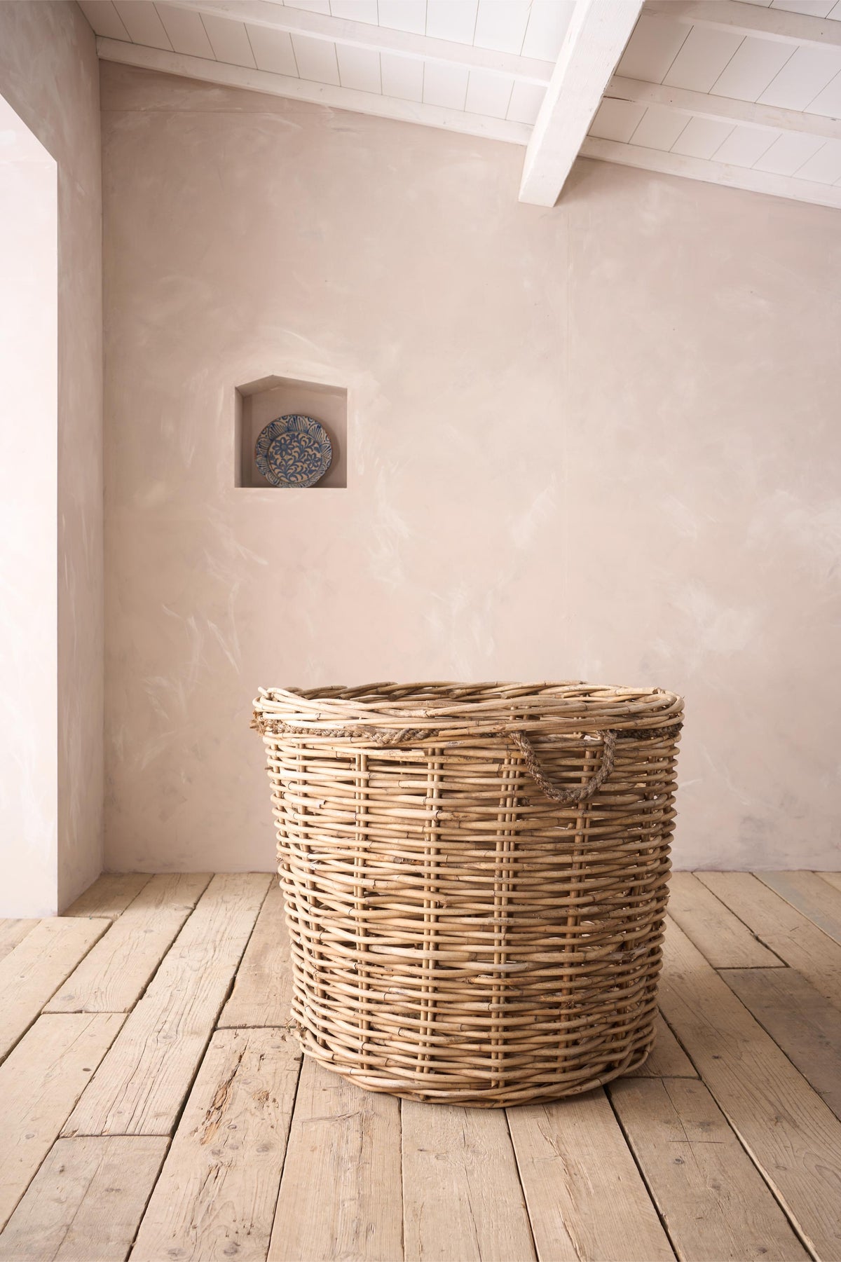 RESERVED Huge early 20th century Wicker mill basket - TallBoy Interiors