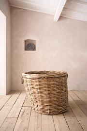 RESERVED Huge early 20th century Wicker mill basket - TallBoy Interiors