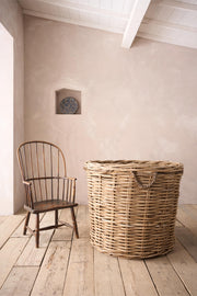 RESERVED Huge early 20th century Wicker mill basket - TallBoy Interiors