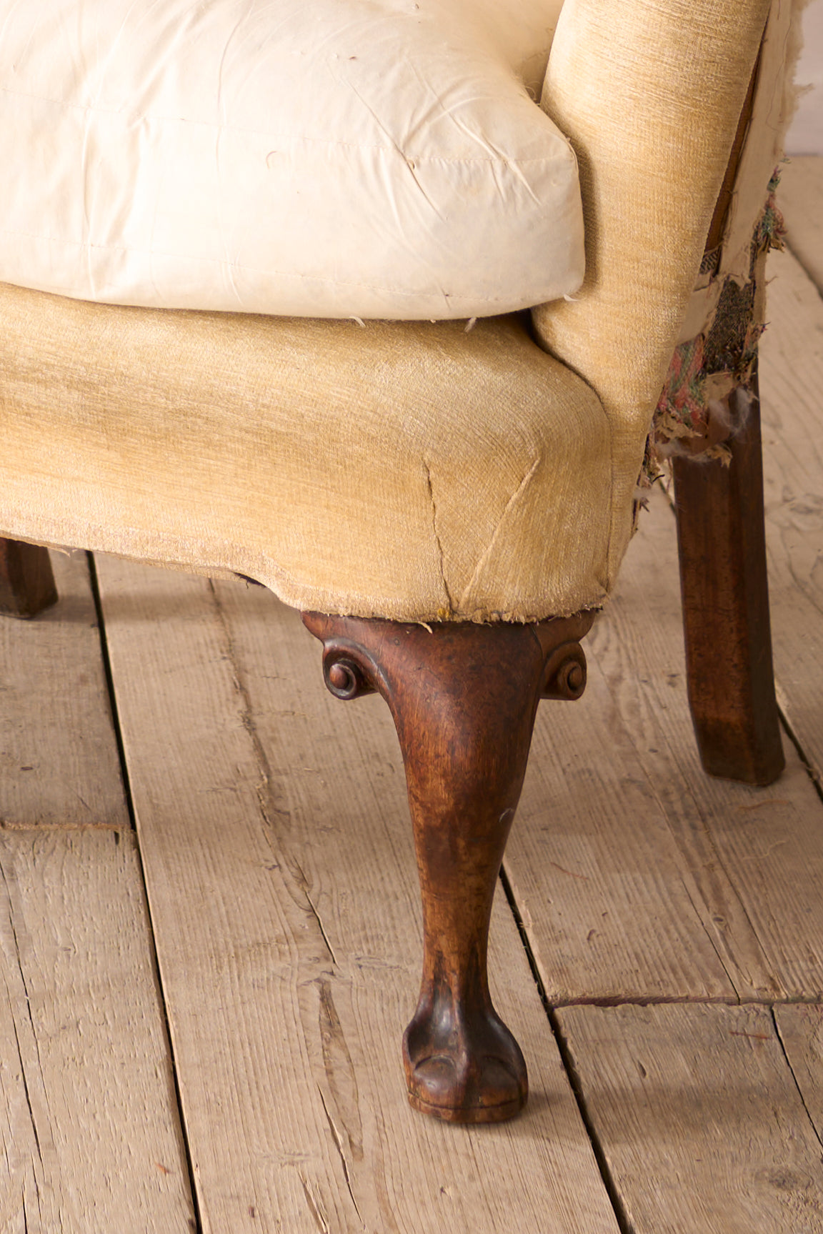 Georgian wide seated wingback armchair - TallBoy Interiors