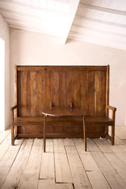 18th century country settle with fold down table - TallBoy Interiors