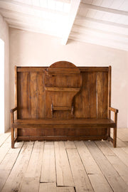18th century country settle with fold down table - TallBoy Interiors