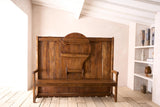 18th century country settle with fold down table
