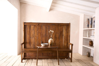 18th century country settle with fold down table