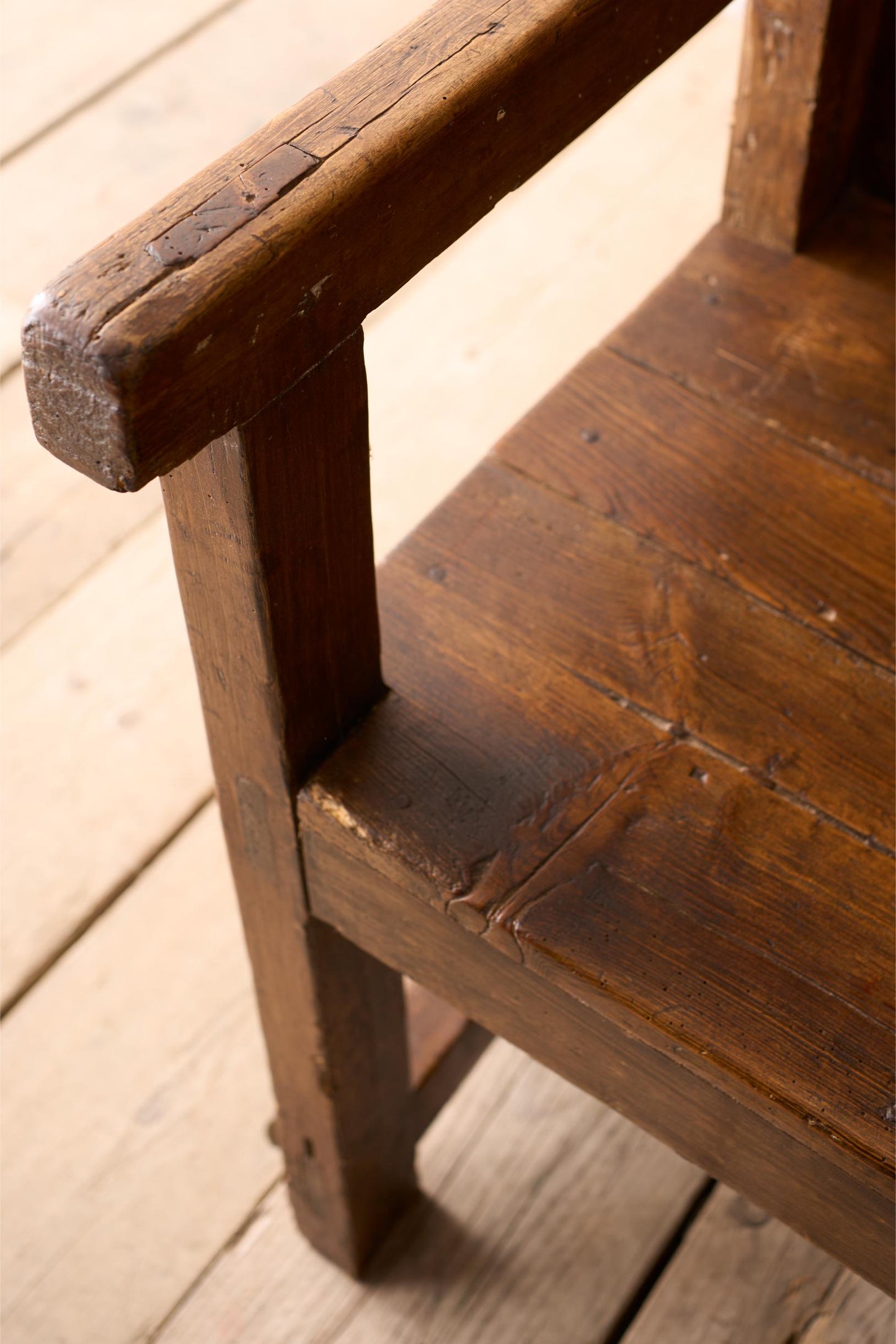 18th century country settle with fold down table