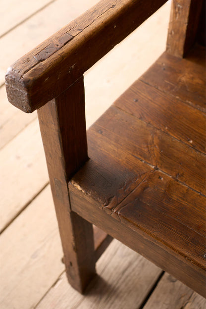 18th century country settle with fold down table