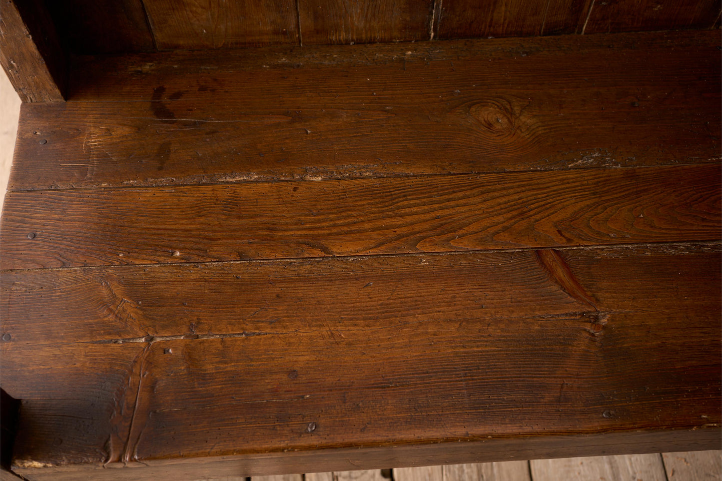 18th century country settle with fold down table