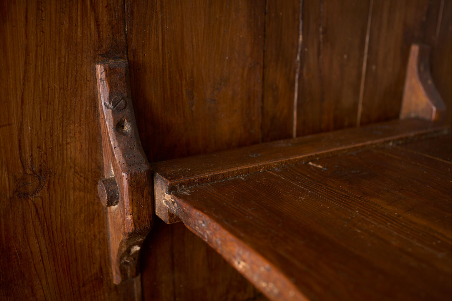 18th century country settle with fold down table