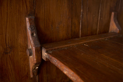 18th century country settle with fold down table