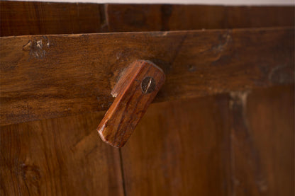 18th century country settle with fold down table