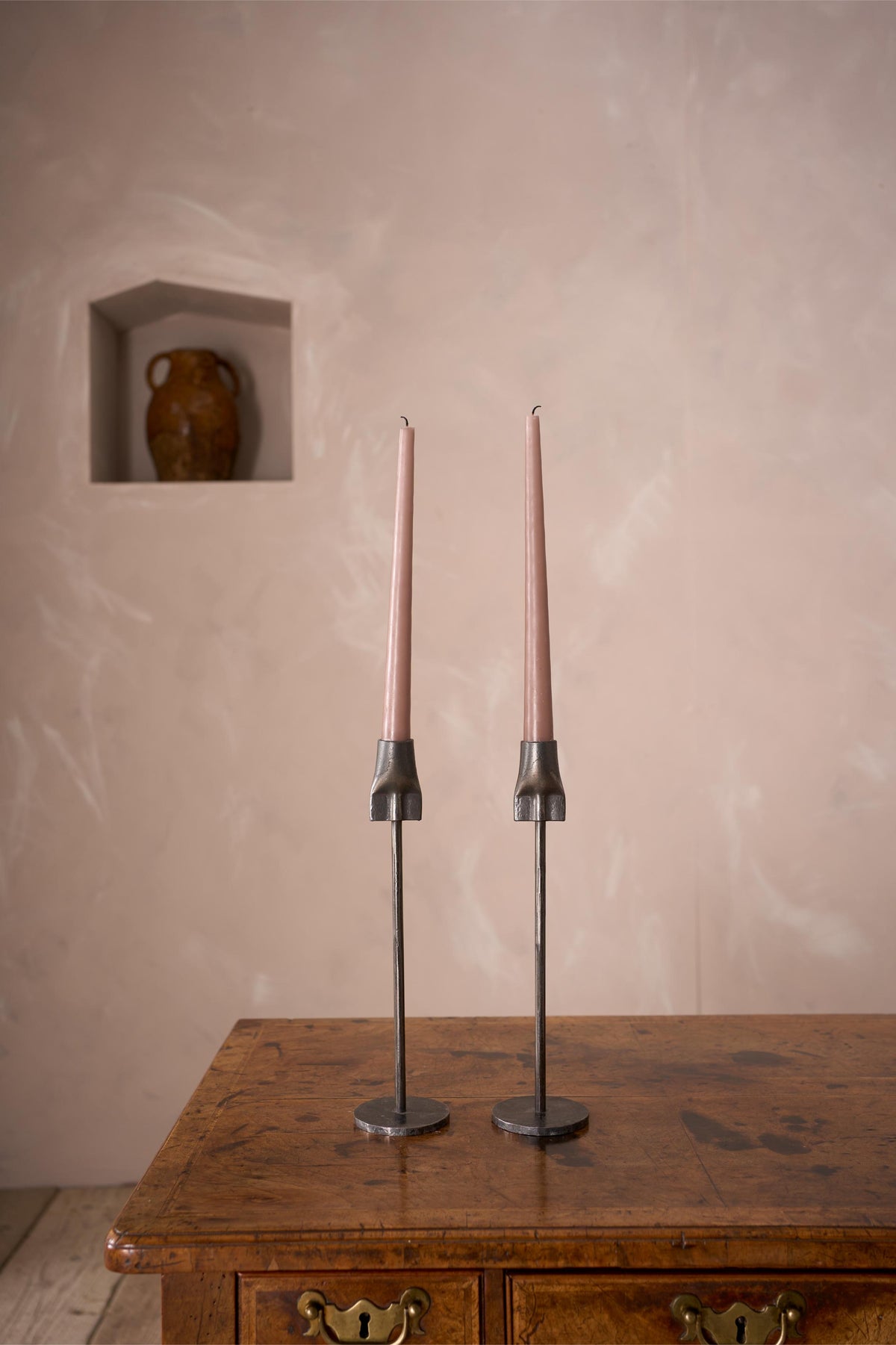 Yorkshire made Blacksmith forged steel candle sticks - TallBoy Interiors