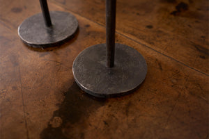 Yorkshire made Blacksmith forged steel candle sticks