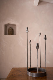 Blacksmith made forged steel candelabra - TallBoy Interiors