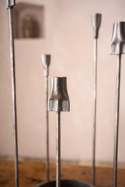 Blacksmith made forged steel candelabra - TallBoy Interiors