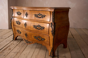 Early 20th century French Walnut and bronze chest of drawers