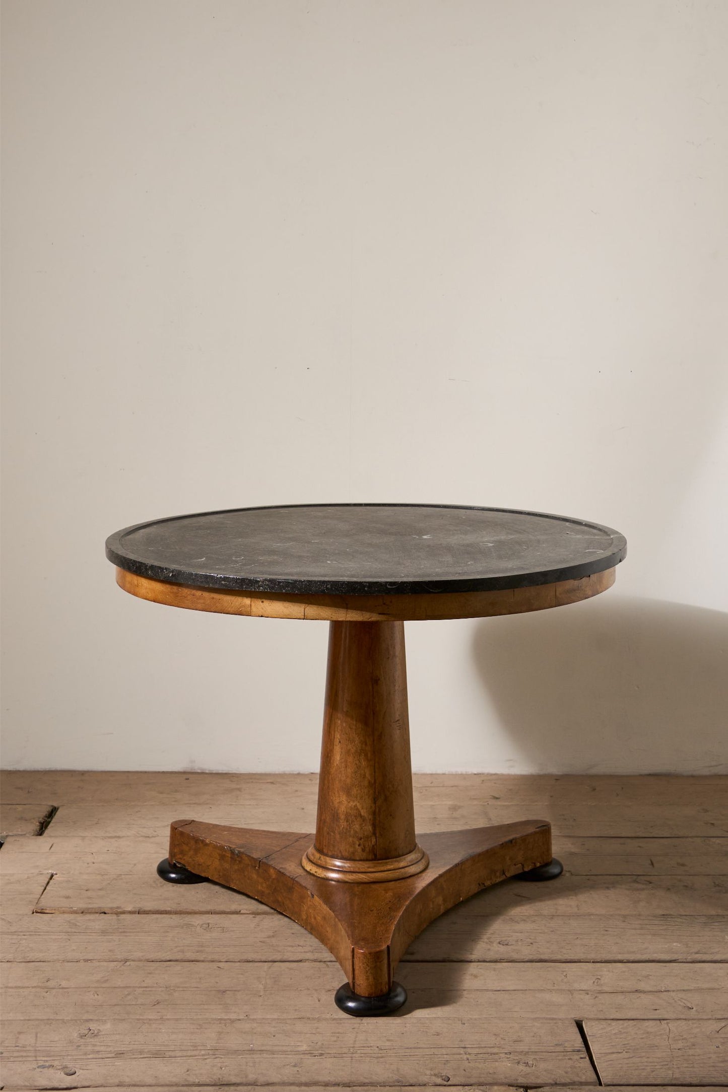 19th Century Fossil marble and mahogany Gueridon table - TallBoy Interiors