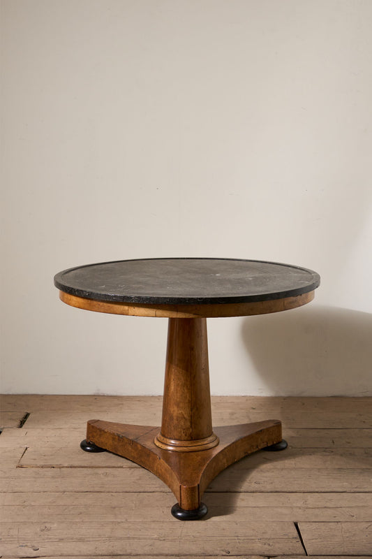 19th Century Fossil marble and mahogany Gueridon table - TallBoy Interiors