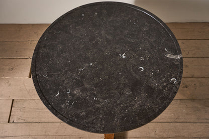 19th Century Fossil marble and mahogany Gueridon table - TallBoy Interiors