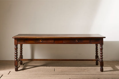 19th Century Italian walnut drapers table - TallBoy Interiors