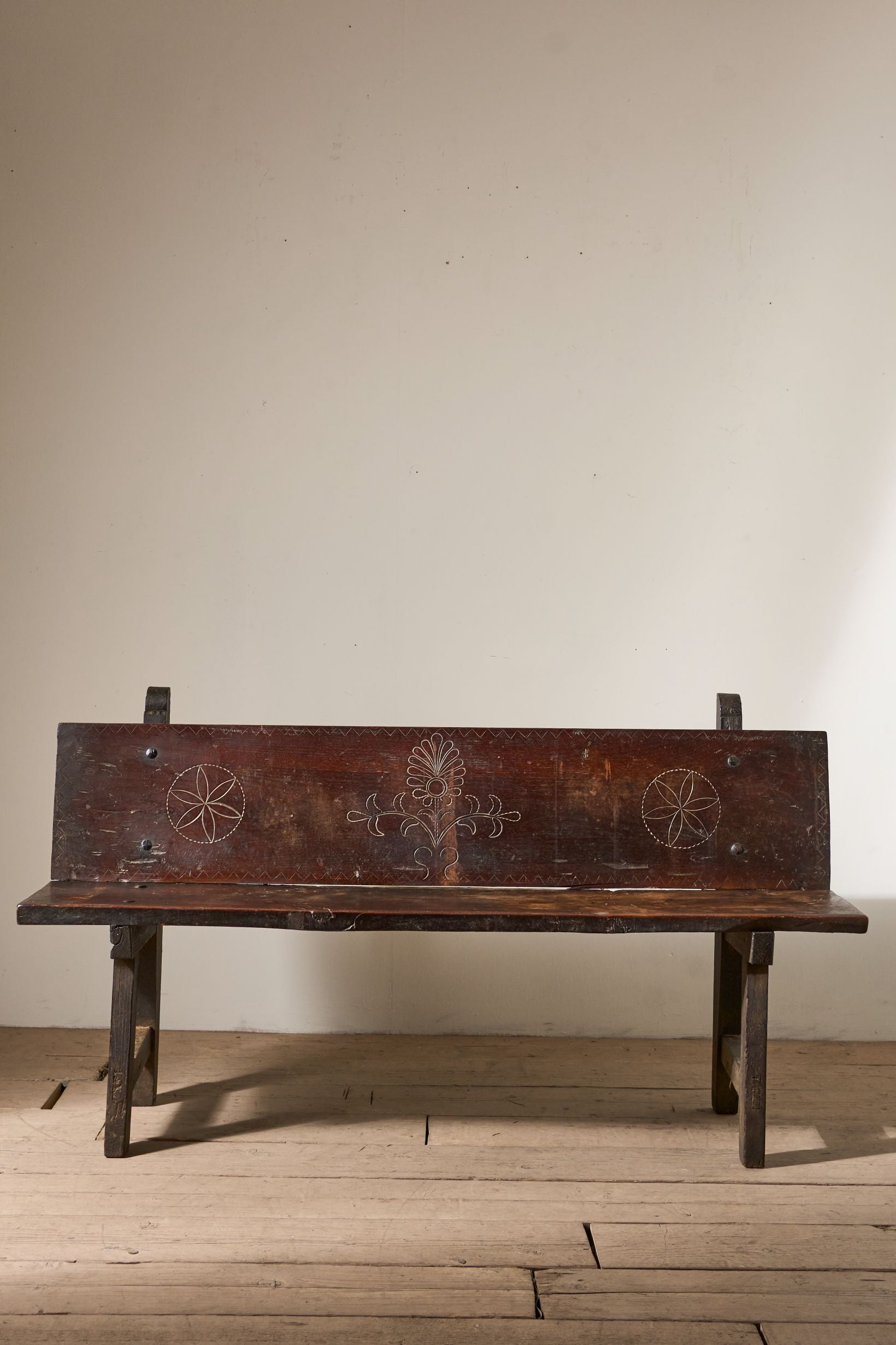18th Century Spanish Chestnut bench - TallBoy Interiors