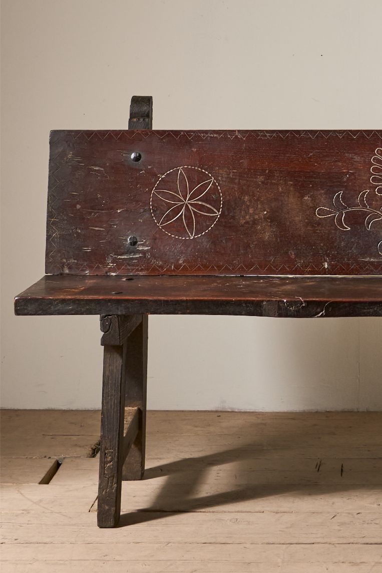 18th Century Spanish Chestnut bench - TallBoy Interiors