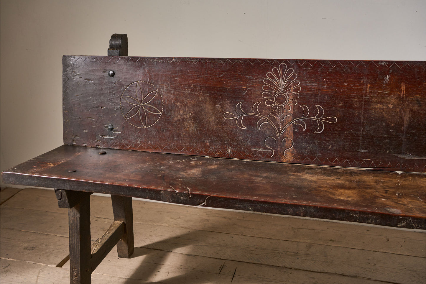 18th Century Spanish Chestnut bench - TallBoy Interiors