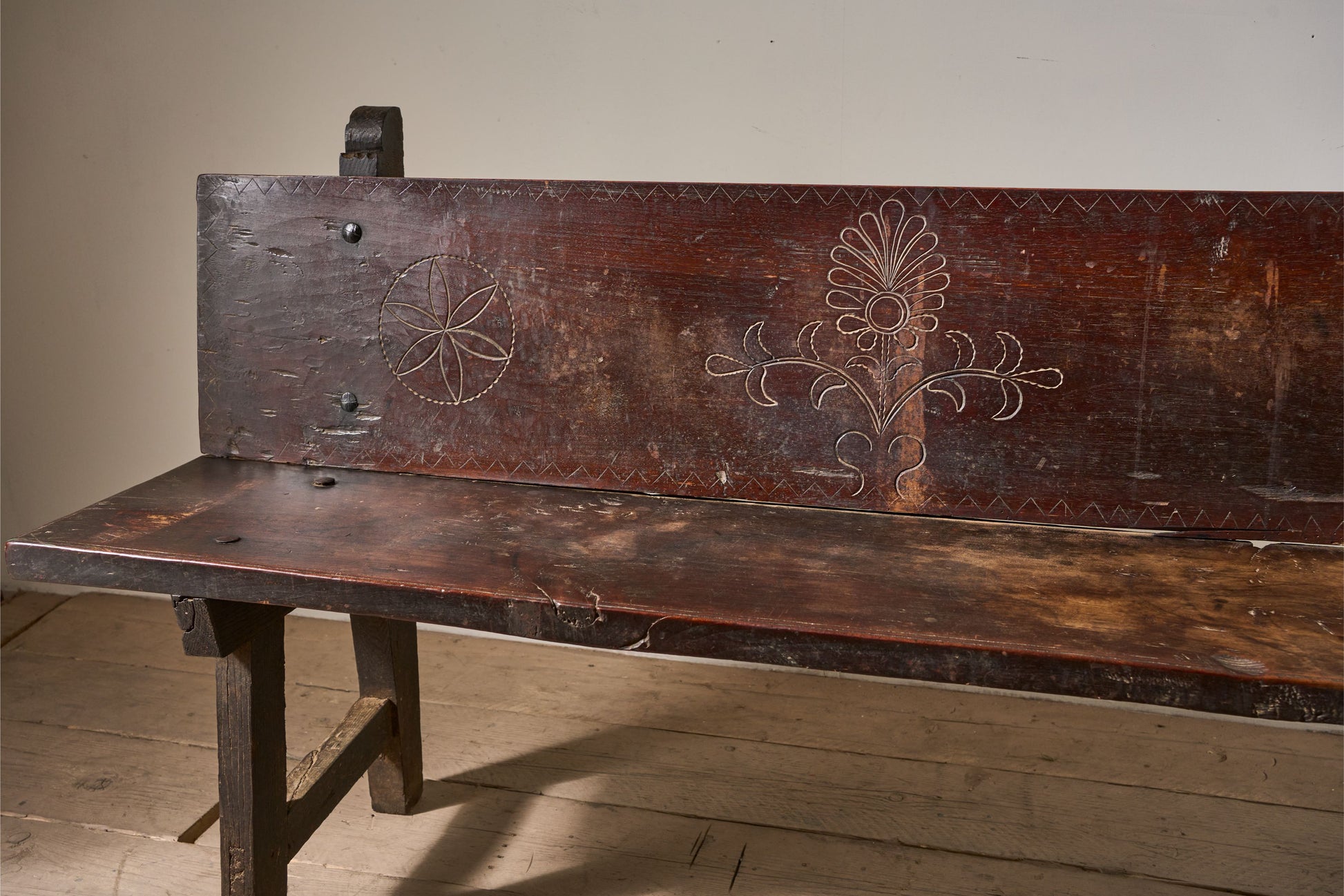18th Century Spanish Chestnut bench - TallBoy Interiors