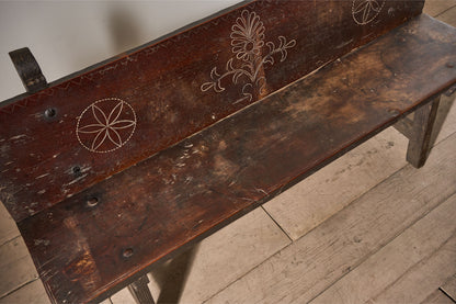 18th Century Spanish Chestnut bench - TallBoy Interiors