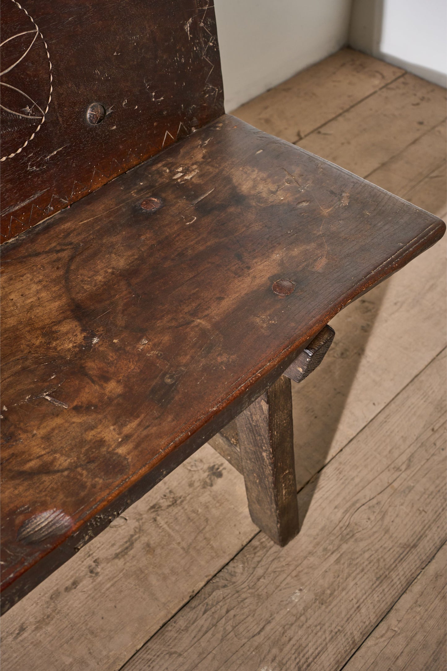 18th Century Spanish Chestnut bench - TallBoy Interiors
