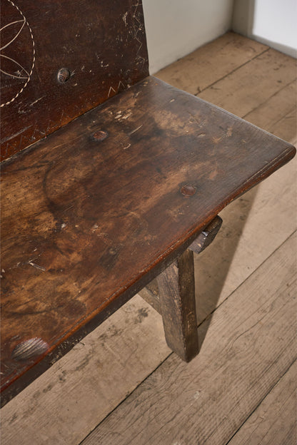 18th Century Spanish Chestnut bench - TallBoy Interiors