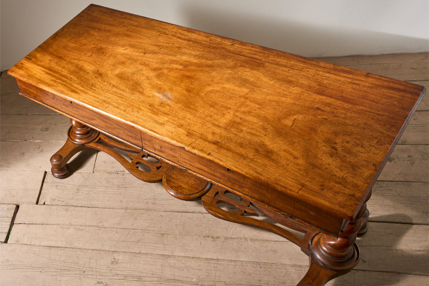 19th Century Victorian barley twist mahogany writing table - TallBoy Interiors