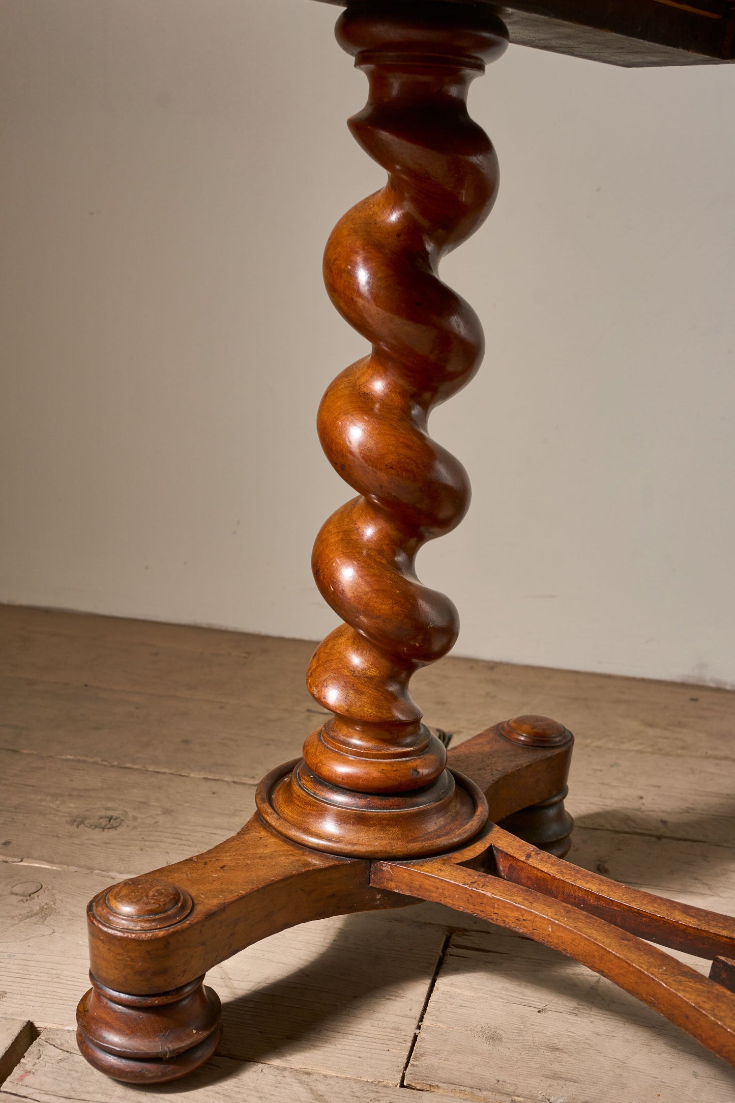 19th Century Victorian barley twist mahogany writing table - TallBoy Interiors