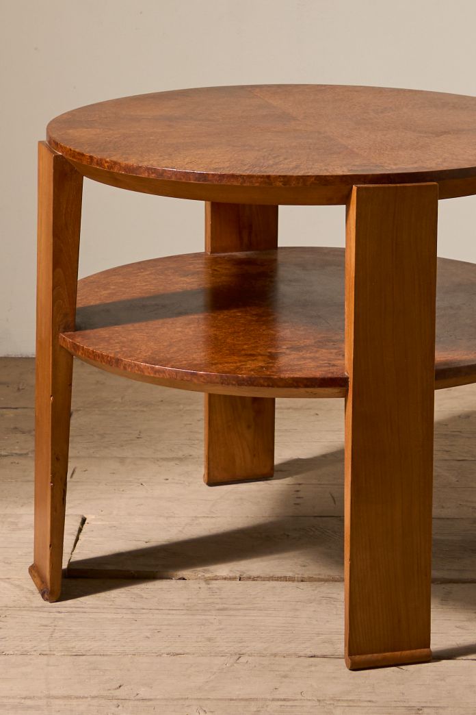 Art Deco Burr yew coffee table - TallBoy Interiors