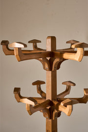 High quality Art Deco period solid oak coat stand - TallBoy Interiors