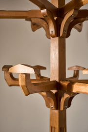 High quality Art Deco period solid oak coat stand - TallBoy Interiors