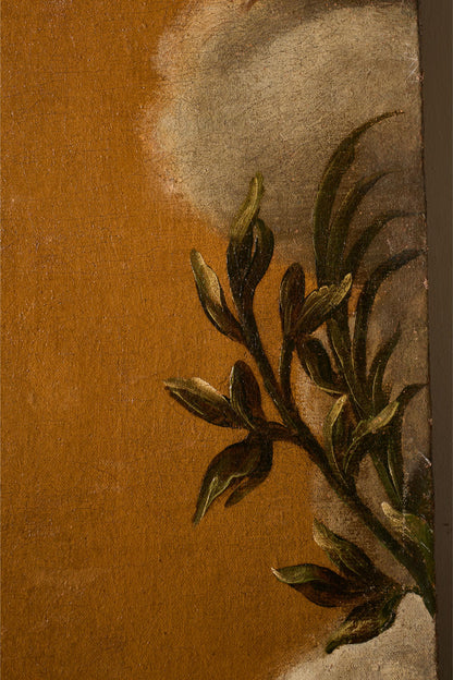 Very large 17th Century oil on canvas painting of the 'Immaculate conception' - TallBoy Interiors